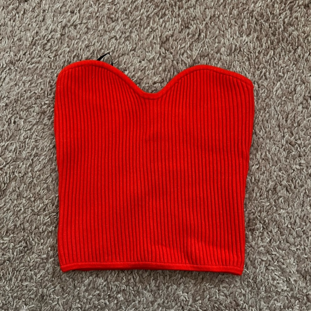 Women’s h&m red tube top xs